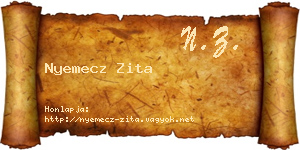 Nyemecz Zita névjegykártya